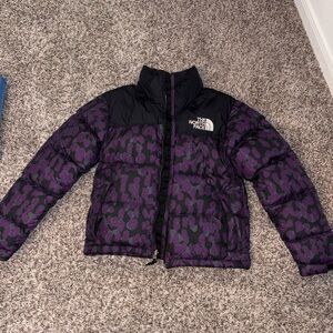 The North Face Black and Purple Patterned Jacket